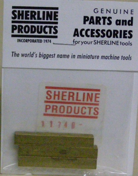 Sherline 11740 STEADY REST BRASS PADS (Set of 3) 11740